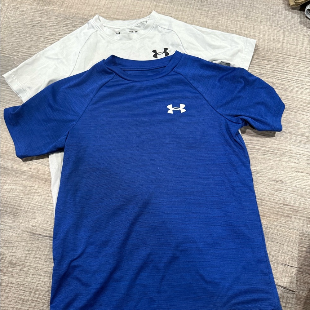 Under Armour Royal Blue and White Tees